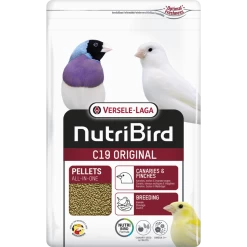 C19 Original Granulés Extrudés - Aliment D'élevage Pour Canaris, Oiseaux Exotiques Et Indigènes 3kg - Nutribird