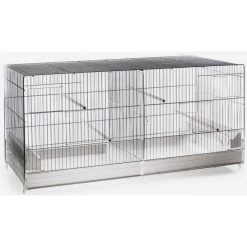 Cage Domus Molinari Métal 2 Compartiments 120x40x45cm