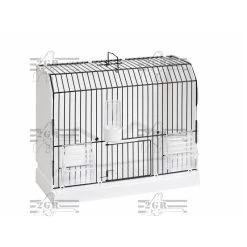 Oiseaux Fournitures Magasin -Oiseaux Fournitures Magasin cage exposition plastique 36x17x30cm 2g r art 315fn3 2g r cage de preparation avec facade noire 1 porte centrale avec ressort et 1