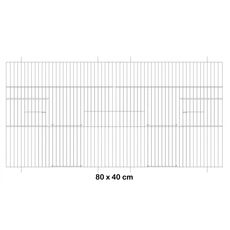 Façade De Cage En Métal 80x40cm - Fauna 3 Façade De Cage En Métal 80x40cm - Fauna
