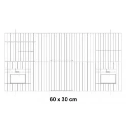 Façade De Cage En Métal Avec Portes Mangeoires 60x30cm - Fauna