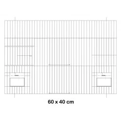 Façade De Cage En Métal Avec Portes Mangeoires 60x40cm - Fauna