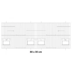 Façade De Cage En Métal Avec Portes Mangeoires 80x30cm - Fauna