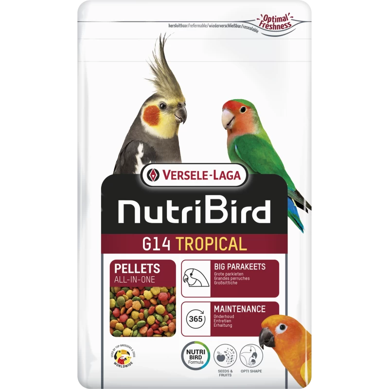 G14 Tropical Granulés Extrudés - Aliment D'entretien Pour Grandes Perruches 3kg - Nutribird 3 G14 Tropical Granulés Extrudés - Aliment D'entretien Pour Grandes Perruches 3kg - Nutribird