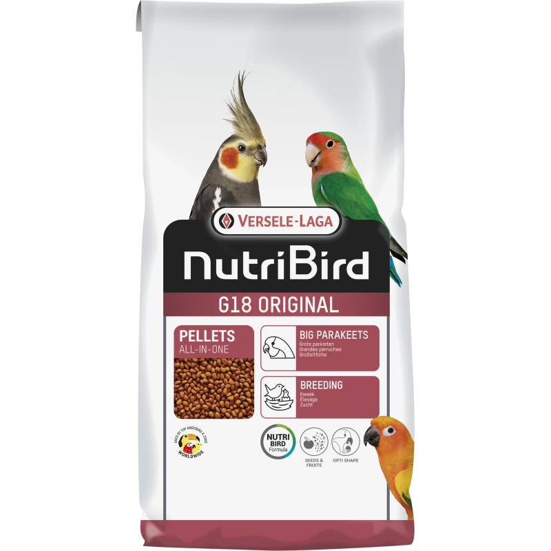 G18 Original Granulés Extrudés - Aliment D'élevage Pour Grandes Perruches 10kg - Nutribird 3 G18 Original Granulés Extrudés - Aliment D'élevage Pour Grandes Perruches 10kg - Nutribird