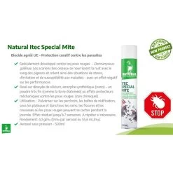 ITEC Spray Special Mite, Contre Les Poux Rouges 500ml - Natural 5 ITEC Spray Special Mite, Contre Les Poux Rouges 500ml - Natural -Oiseaux Fournitures Magasin itec spray special mite contre les poux rouges 500ml natural 30046 natural biocide agree ue protection curatif contre les parasi 1