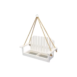 Mangeoire Banc Blanc 38x19,5x21cm