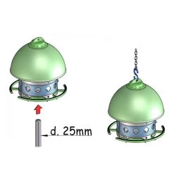 Mangeoire Extérieure Space GARDEN - Modèle Vert - S.T.A. Soluzioni -Oiseaux Fournitures Magasin mangeoire exterieure space garden modele vert sta soluzioni m057verde sta soluzioni space garden est une mangeoire exterieure qu 2