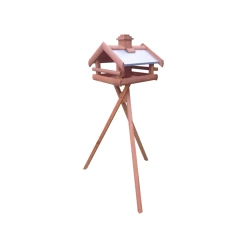 Mangeoire Hiver Sur Pied Toit Métal