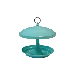 Mangeoire Métal Bleu Clair 23,5x24,5x23,5cm - Benelux