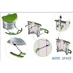 Mangeoire SPACE Bird Feeder - S.T.A. Soluzioni -Oiseaux Fournitures Magasin mangeoire space bird feeder sta soluzioni m055 sta soluzioni nouveau modele de mangeoire revolutionnaire 1 ouverture facileinser 3