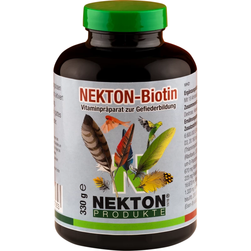 Nekton-Biotin 330gr - Préparation à Base De Vitamines Pour La Pousse Des Plumes - Nekton 3 Nekton-Biotin 330gr - Préparation à Base De Vitamines Pour La Pousse Des Plumes - Nekton