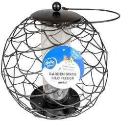 Silo Avec Protection Pour Graines Sphérique Noir 28x28x28cm - Duvo+