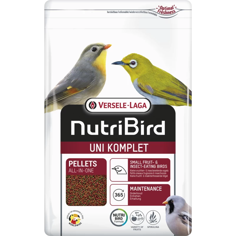 Uni Komplet Granulés Extrudés - Aliment D'entretien Pour Petits Oiseaux Frugivores Et Insectivores 3kg - Nutribird 3 Uni Komplet Granulés Extrudés - Aliment D'entretien Pour Petits Oiseaux Frugivores Et Insectivores 3kg - Nutribird