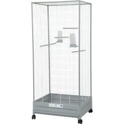Volière Primo Camelia Blanc/Gris - Zolux -Oiseaux Fournitures Magasin voliere primo camelia blanc gris zolux 104 237 zolux cette voliere eco concue primo camelia pour oiseaux domestiques se compose 1 2