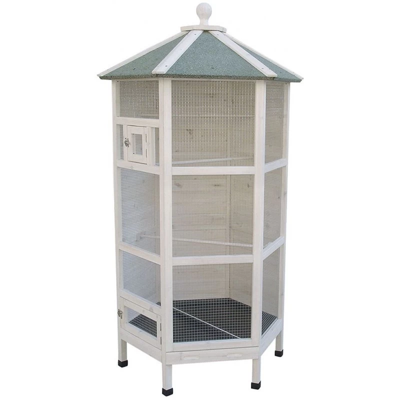 Woodland Volière Hexagon Cottage 100x86x185cm - Duvo+ 3 Woodland Volière Hexagon Cottage 100x86x185cm - Duvo+